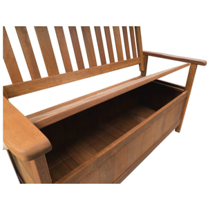 Banc de jardin 2 places avec coffre "Manille" - Mapel en Bois - Marron