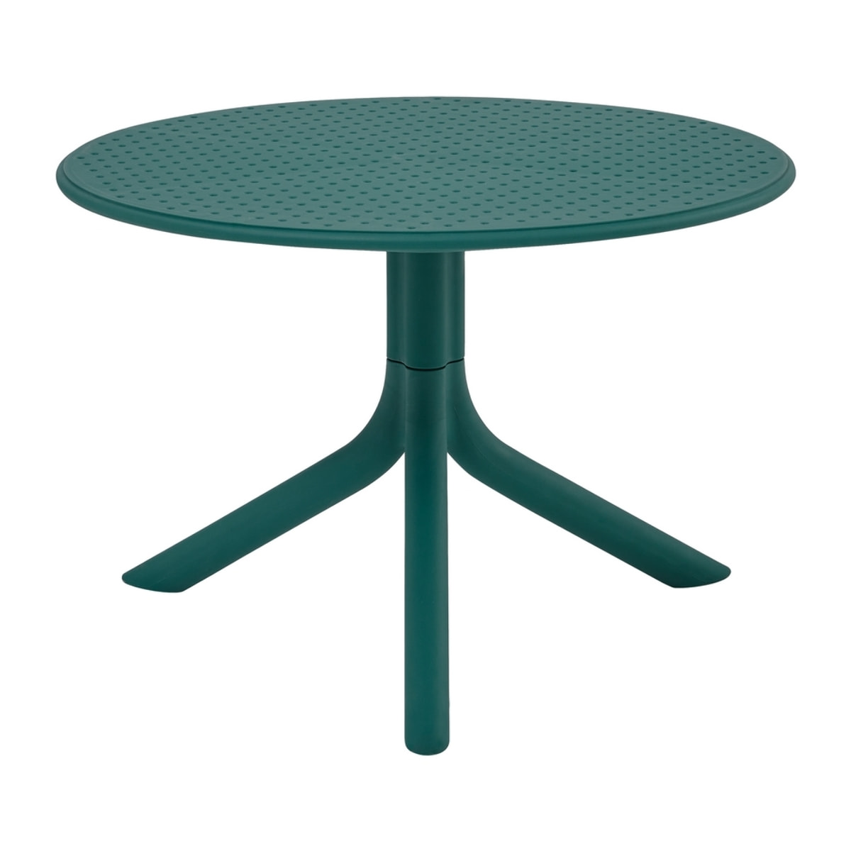 Tavolino basso da esterno in polipropilene 60x60x41cm verde petrolio – Obidos