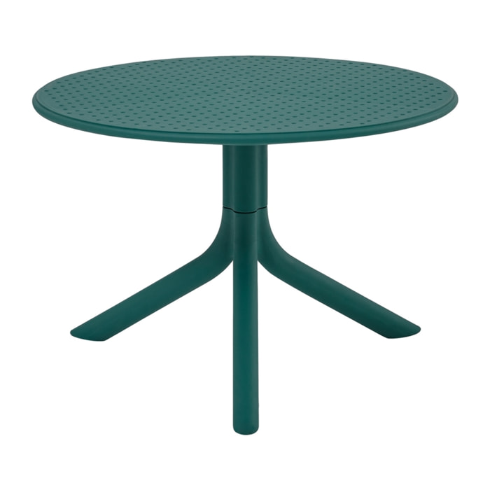 Tavolino basso da esterno in polipropilene 60x60x41cm verde petrolio – Obidos