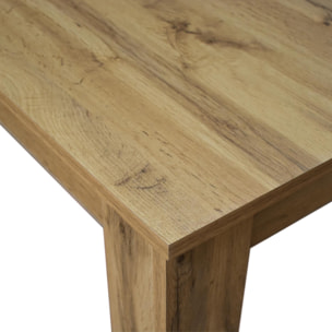 Tavolo ZAGABRIA in legno, finitura rovere rustico, allungabile 120x80 cm - 160x80 cm