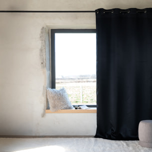 Rideau occultant ignifugé M1 non feu - Noir