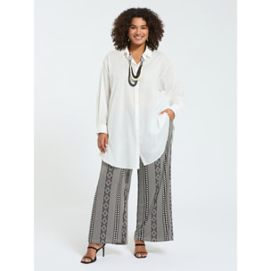 Fiorella Rubino - Camisa larga de algodón - Blanco