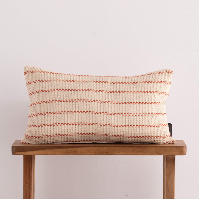 Housse de coussin jacquard 30x50 cm Agres Orange