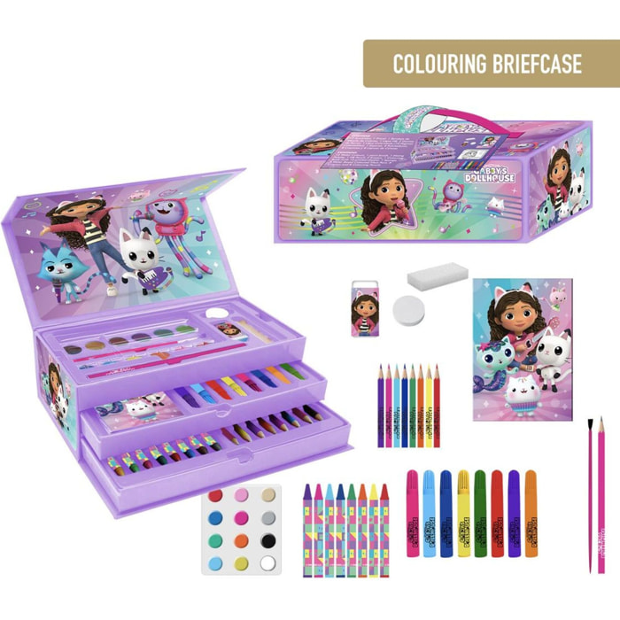 Set Papelería Coloreable Maletín Gabby´S Dollhouse