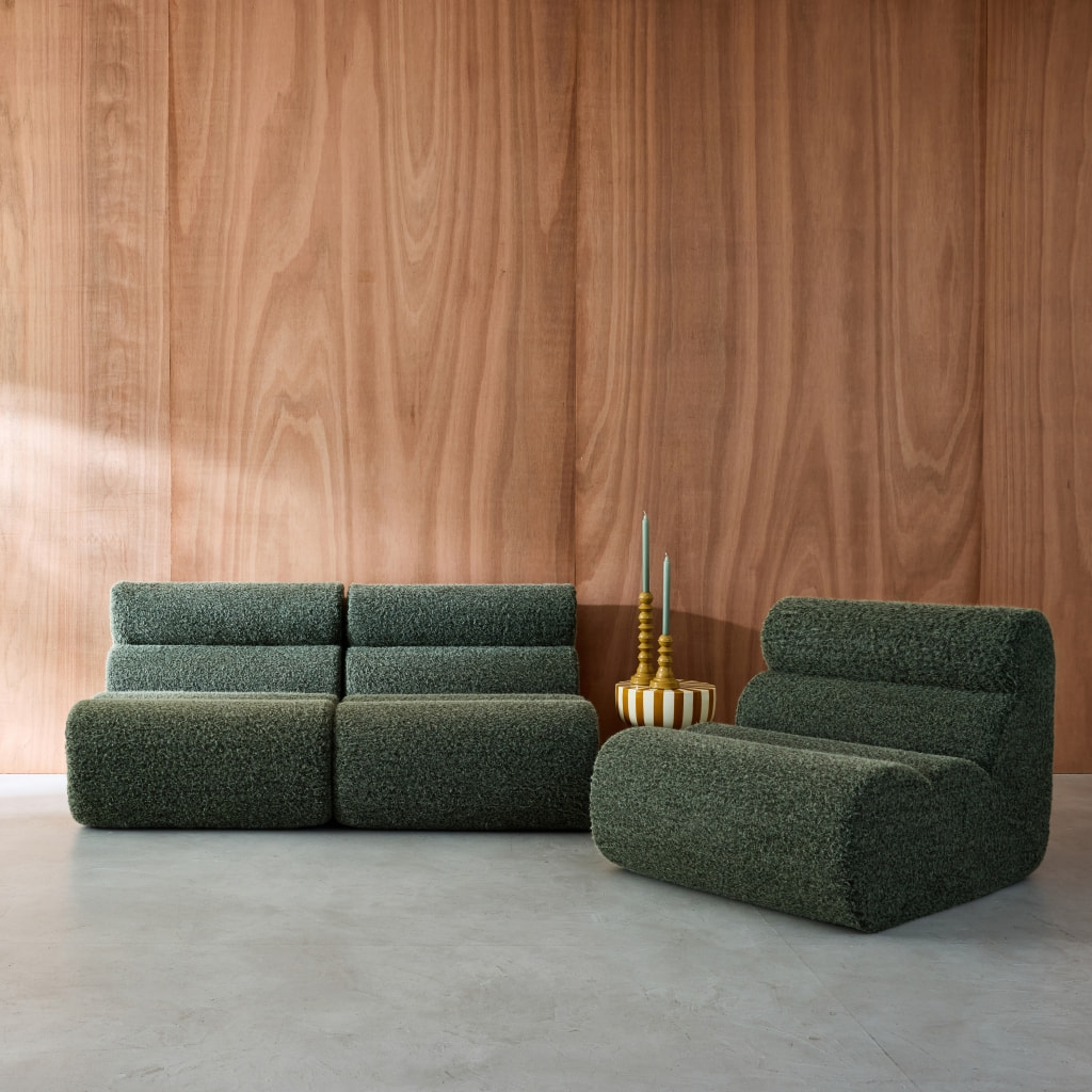 Chauffeuse tissu effet alpaca 1 place (lot de 3) NOVA