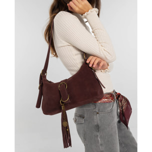 Bolso hobo de piel con asa fija