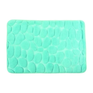 Tapis de bain Microfibre PEBBLE 40x60cm Bleu Turquoise MSV