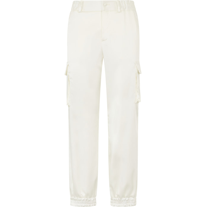 PHILIPP PLEIN Satin Cargo Fit Drawstring Trousers