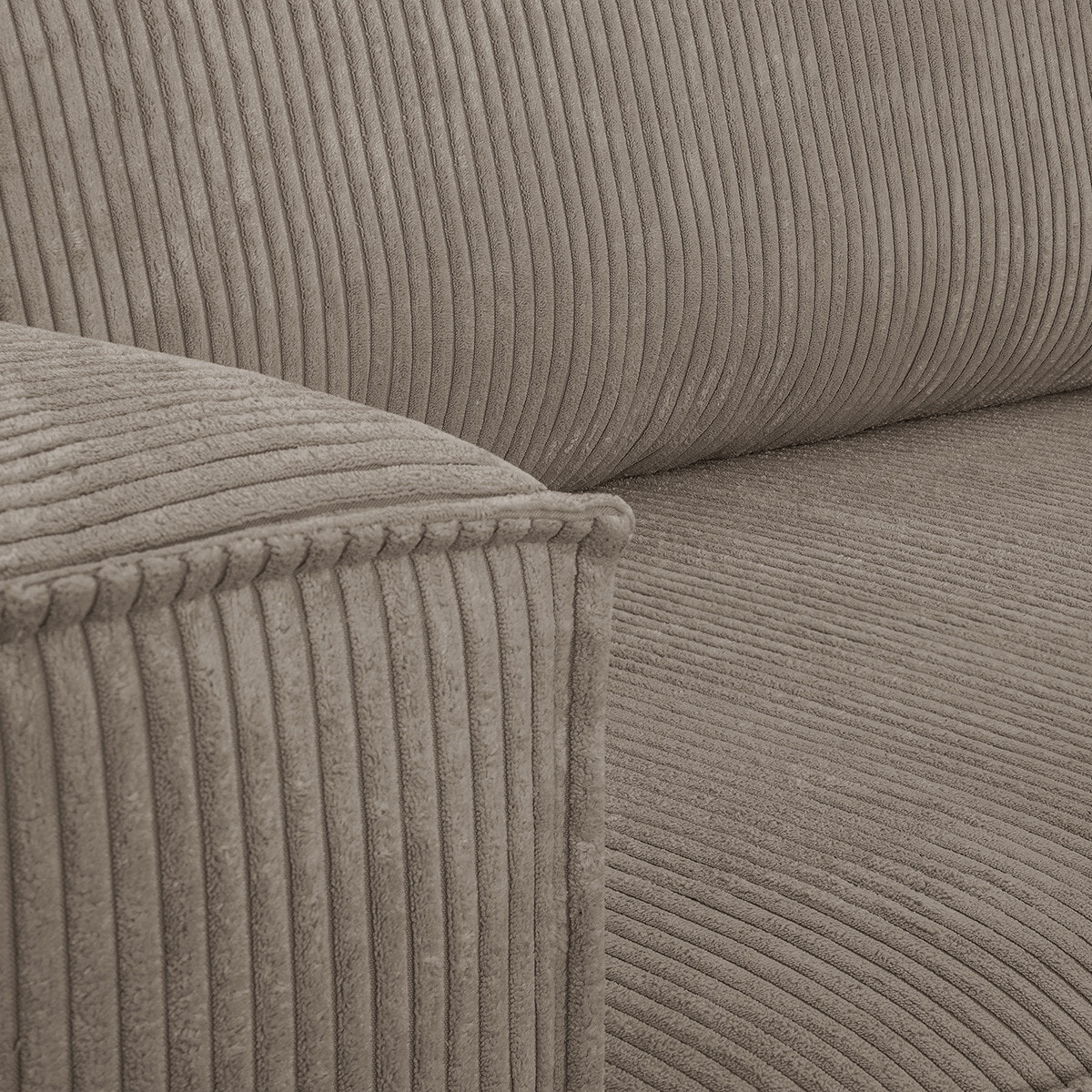 Canapé d'angle convertible 4 places en velours côtelé - LIVIA