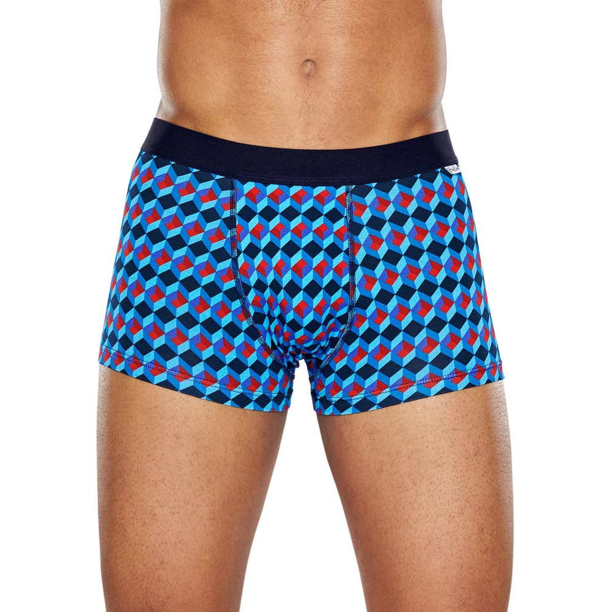 Boxer optic square trunk - Happy Socks azul