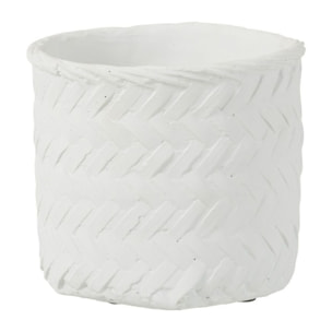 J-Line cache-pot Imitation Tissage - ciment - banc - small - Ø 20 cm