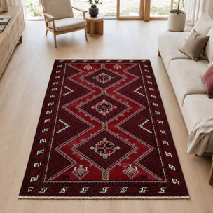 Tapis d'orient, motif oriental, noué à la main en laine, AJAJ