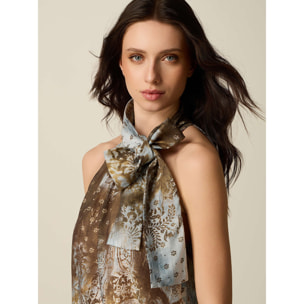 Oltre - Top fantasia con fiocco - Marrone