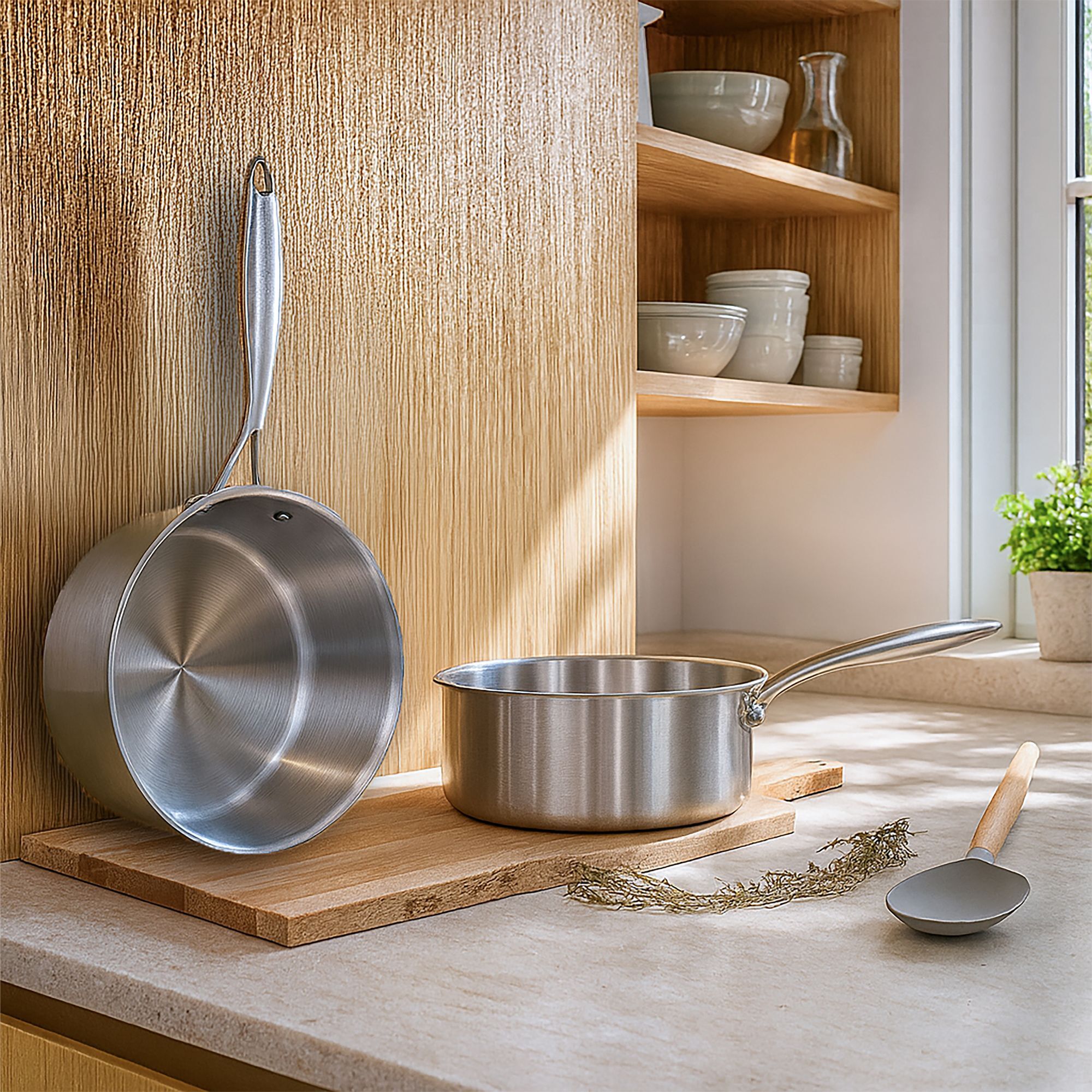 Casserole en acier inoxydable 18cm - tous feux TRINOX