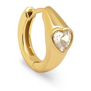 Orecchino Heart  Placcato Oro
