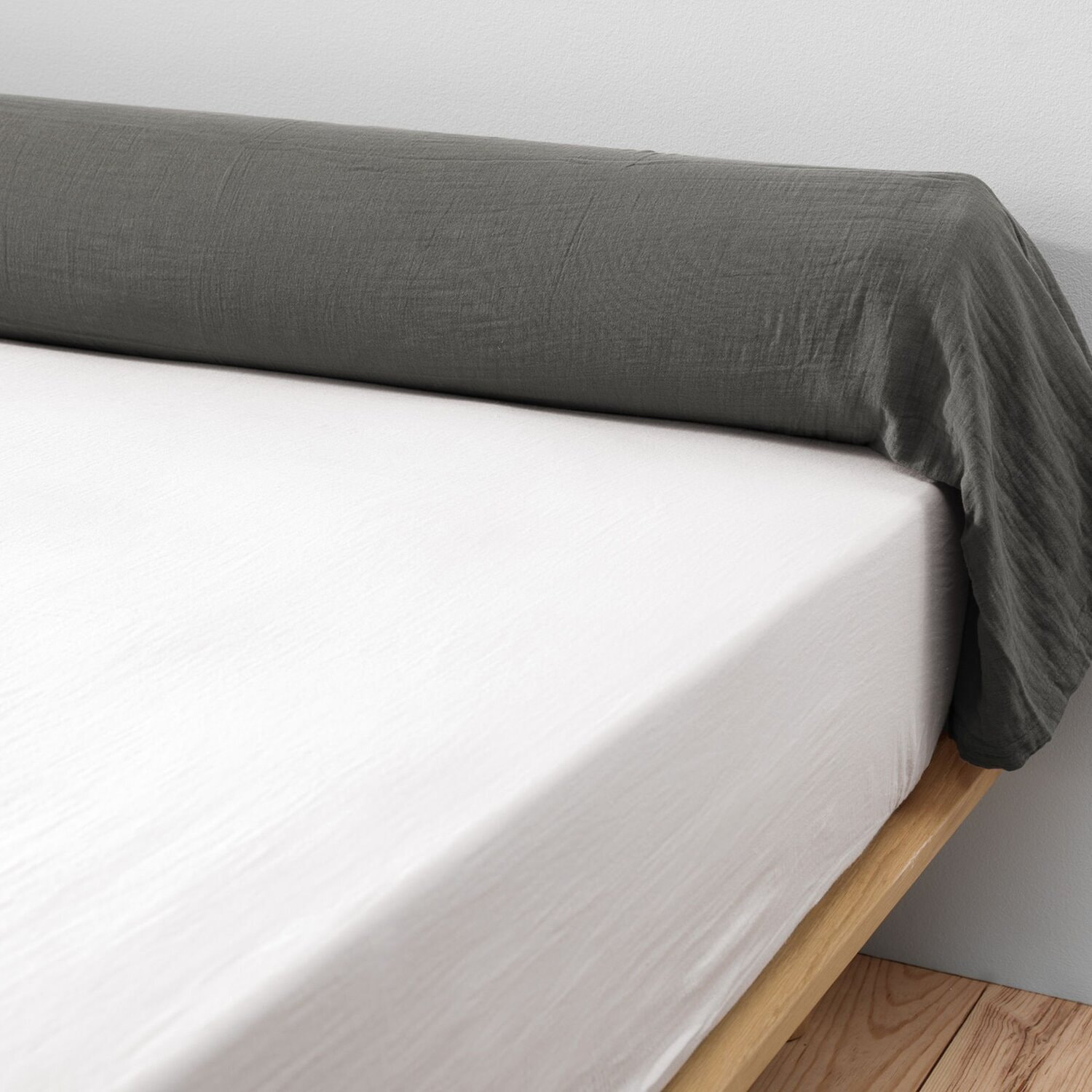 Taie De Traversin 85x185cm 100% gaze De Coton Granit