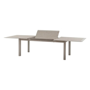 Table de jardin extensible "Allure" effet bois & avoine 12 places en aluminium