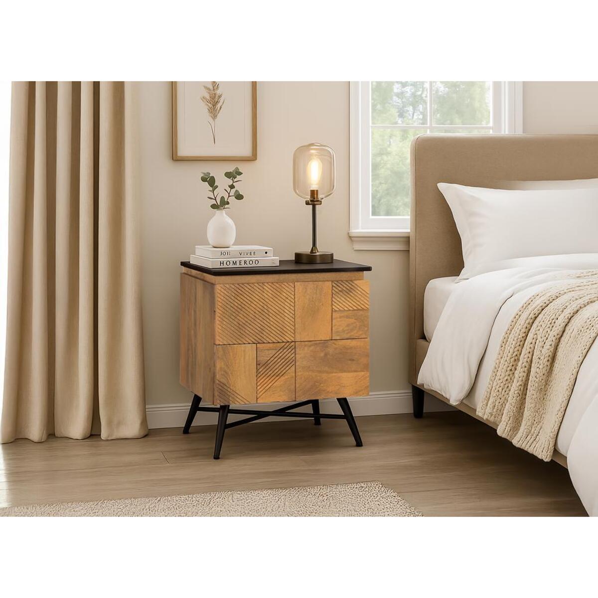 TABLE DE CHEVET - BANC DE PIED DE LIT 55x50x40