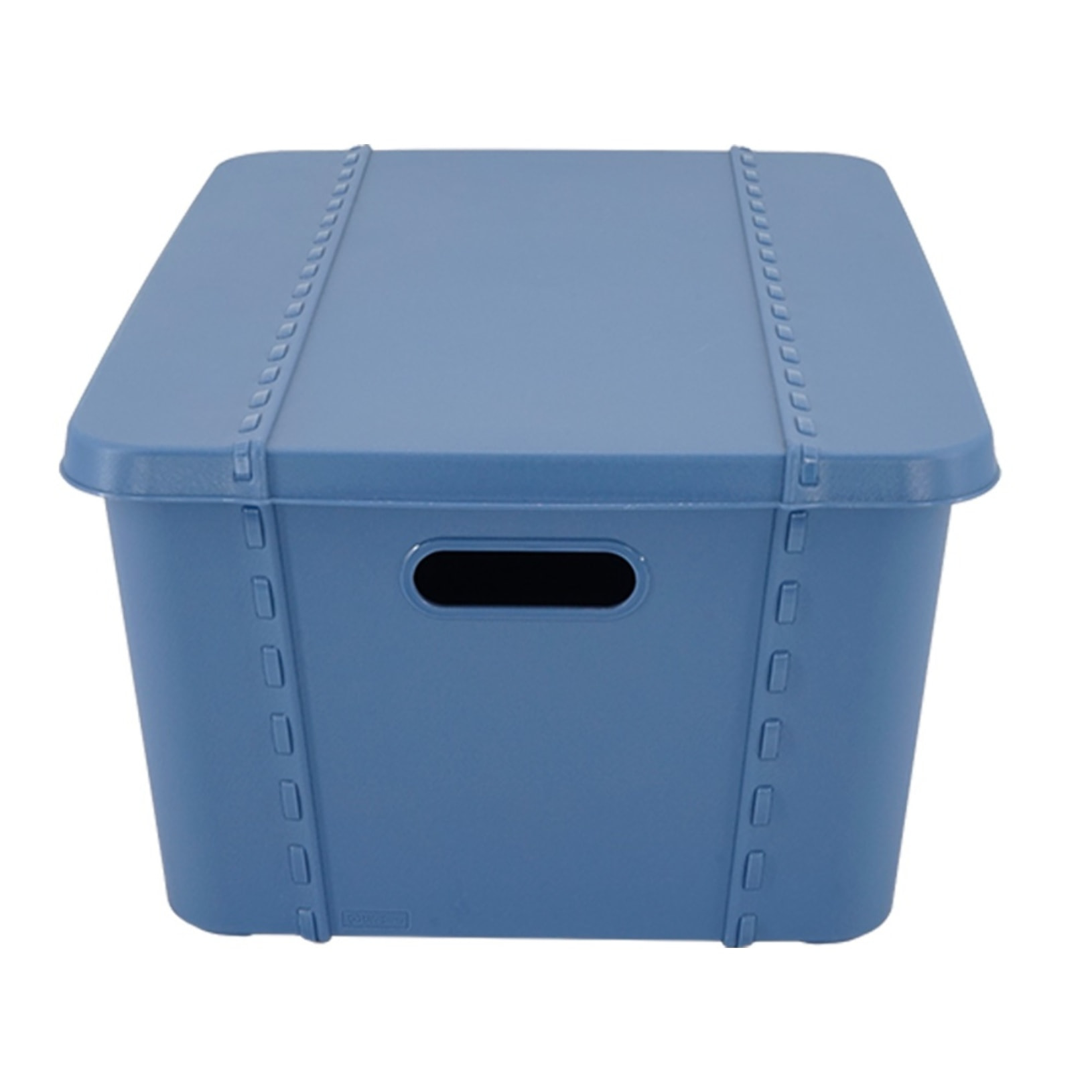 Caja de almacenaje con tapa azul