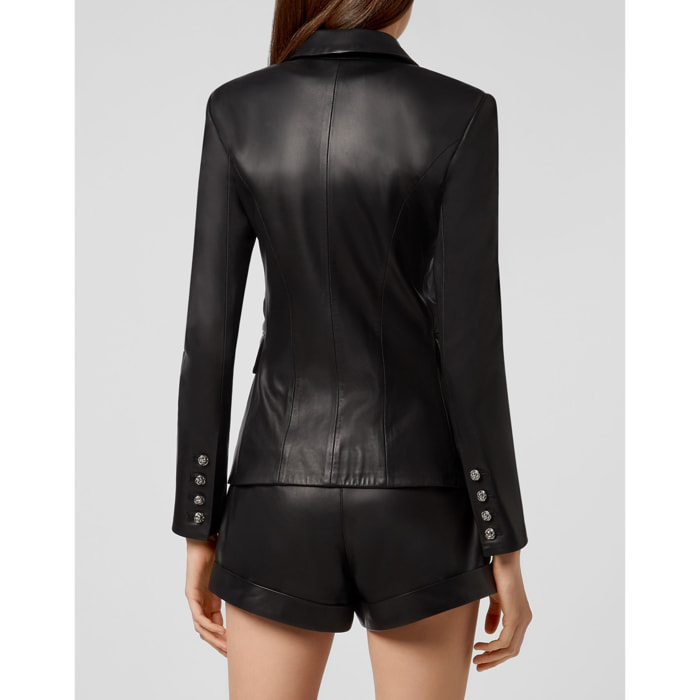 PHILIPP PLEIN Blazer de cuero