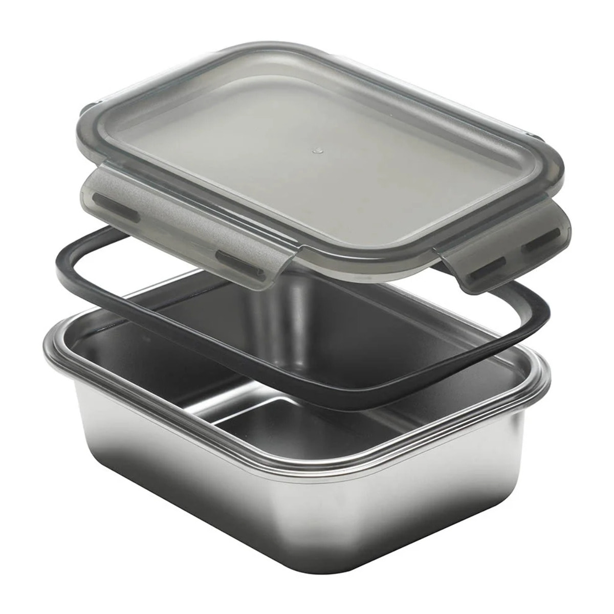 Lot de 3 boîtes rectangulaires en inox (650, 1300, 2250 ml)