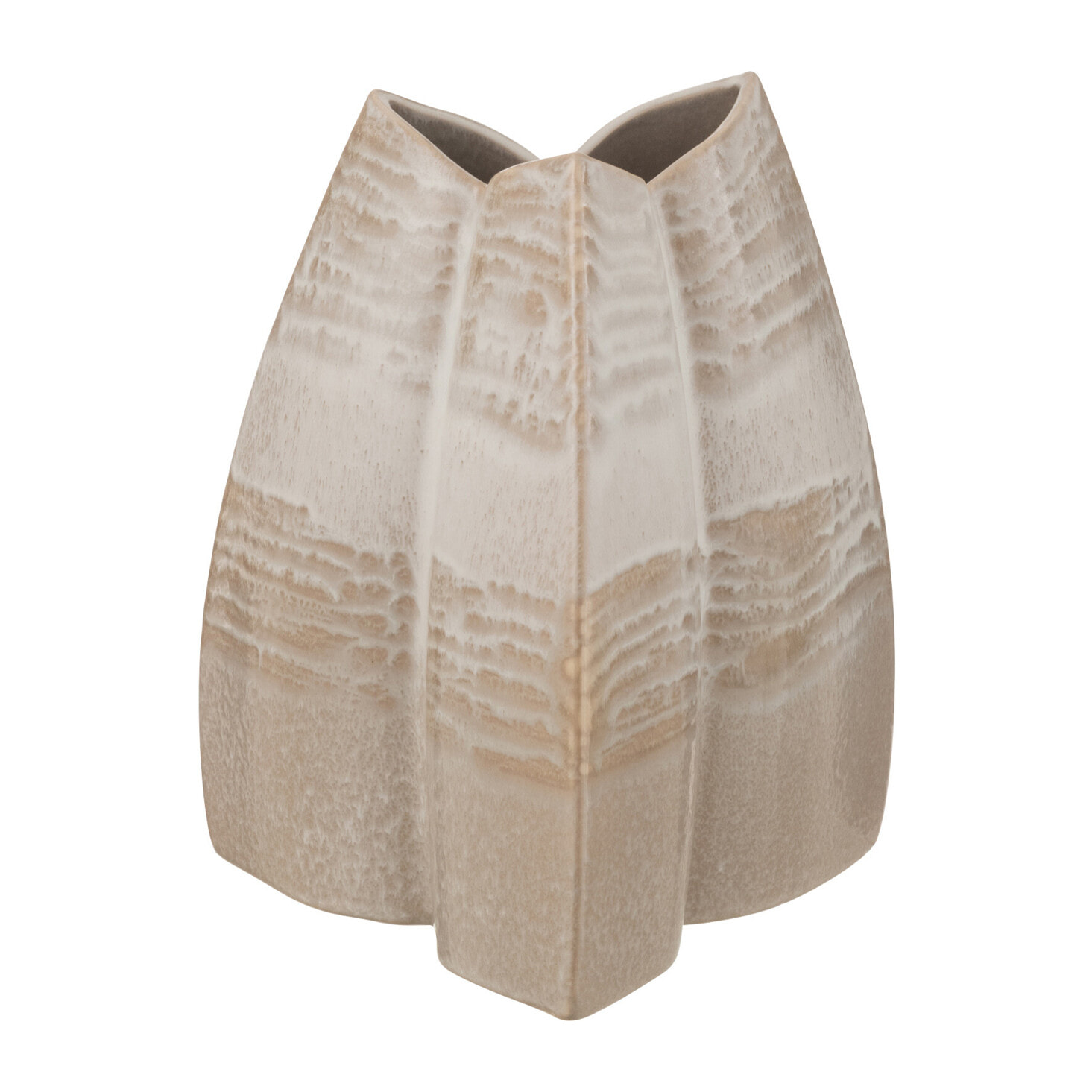 J-Line vase Abstrait Tripode - argile - beige - small