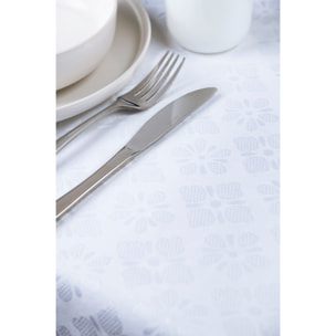Nappe 140x180 cm Excelsa – Jacquard, Coton Blanc