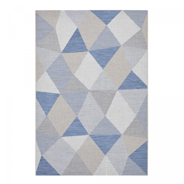 Tapis extérieur tissé kilim rectangle LENA