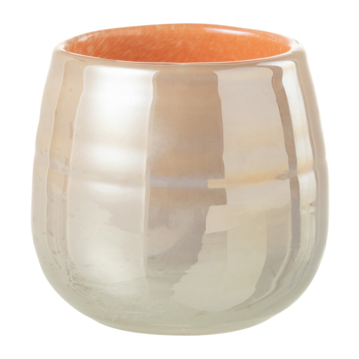 J-Line Vase Juliette Verre Orange/Rose Small