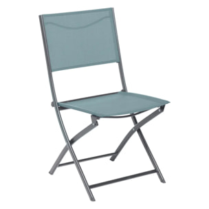 Lot de 4 chaises de jardin pliantes Modula Vert jade & Graphite