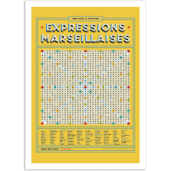 Affiche - Expressions Marseillaises - Frog Posters