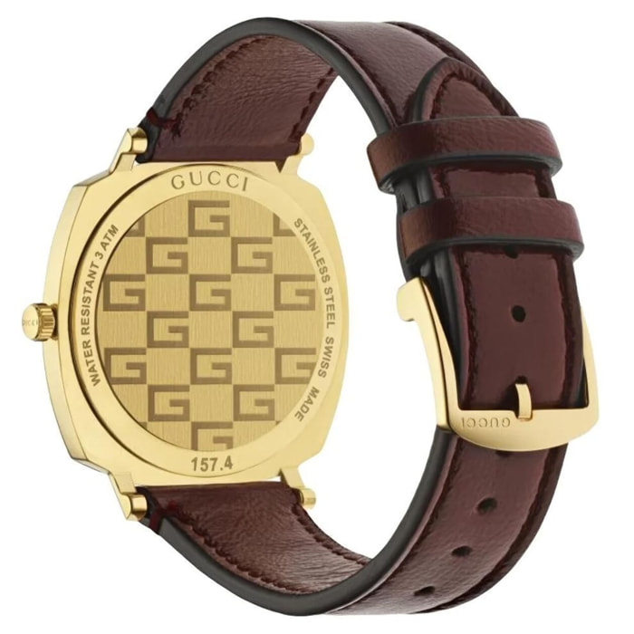 Reloj Gucci YA157405 Unisex Analogico Cuarzo con Correa de Cuero