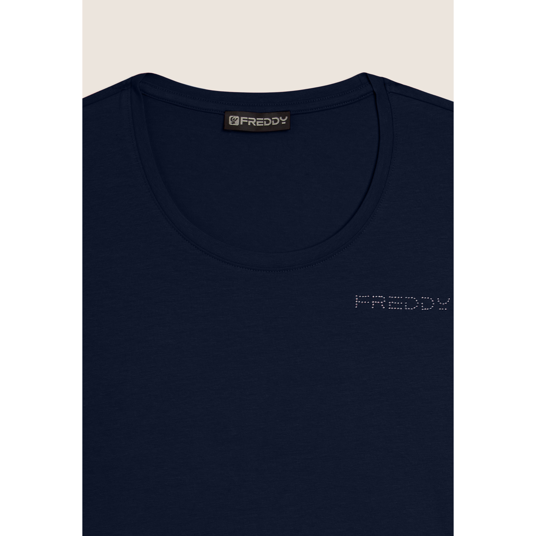 T-shirt Manica Corta con Logo FREDDY e Inserti Elastici