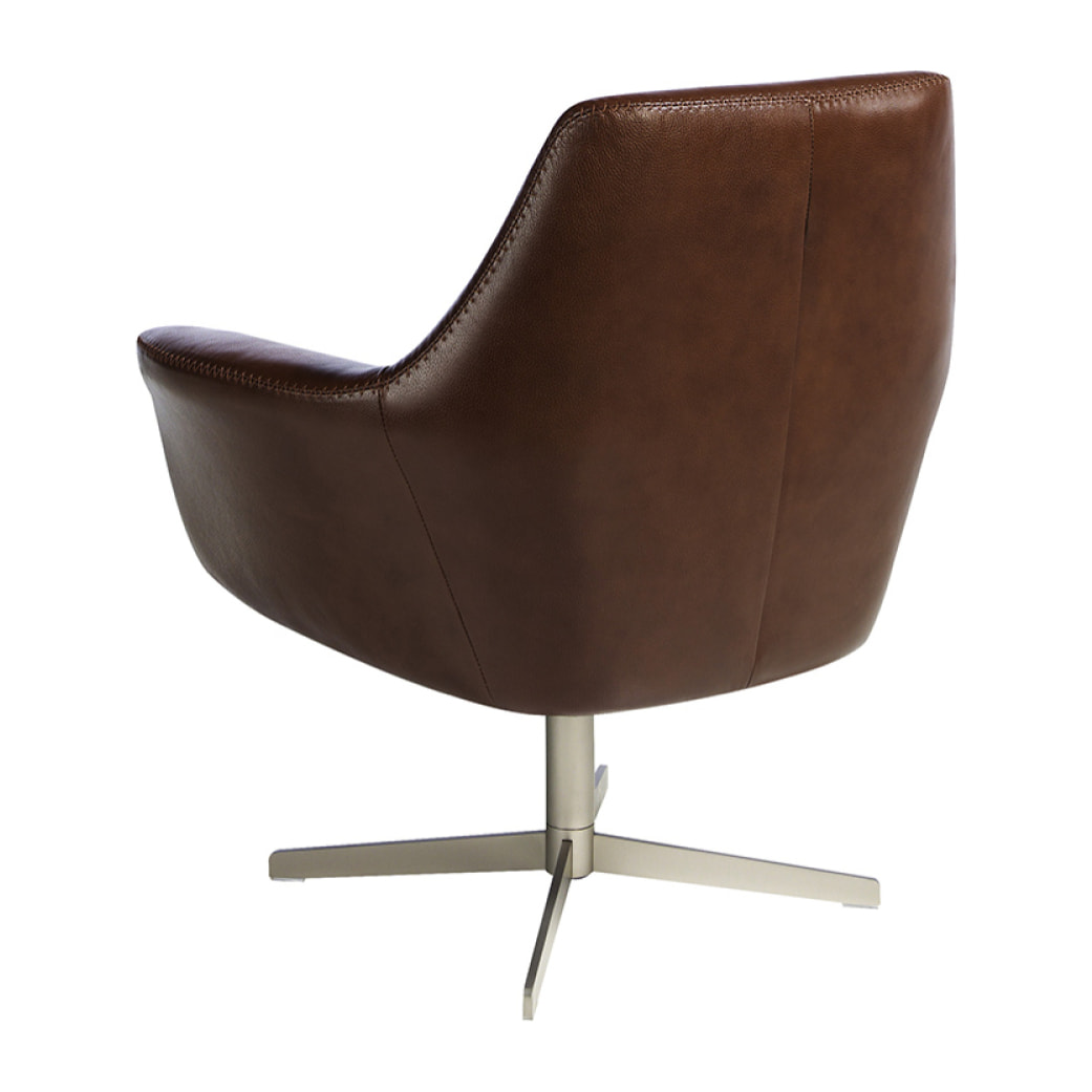 Sillón giratorio piel 82x74x85cm