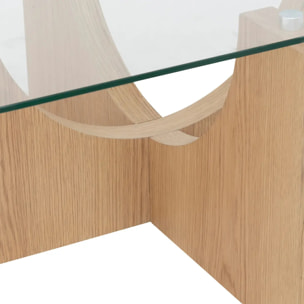 Table basse "Etini" miel 85x85x45cm