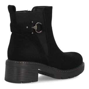 Botines para mujer con hebilla y tacón