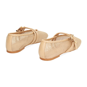 Ballerine donna beige traforate