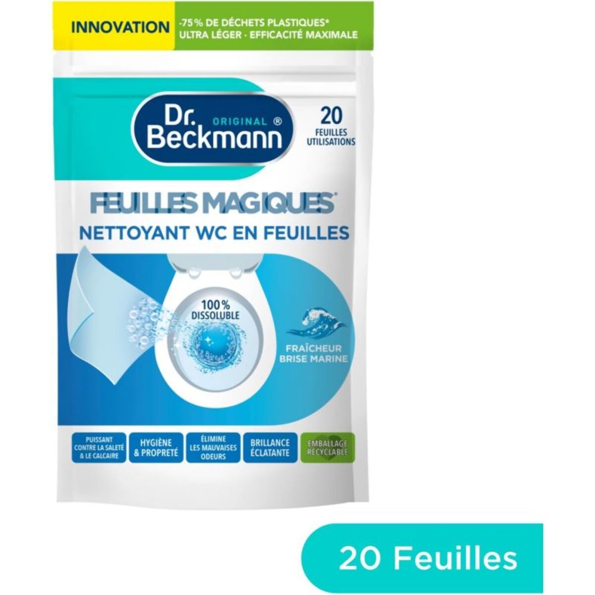 Nettoyant DR BECKMANN Feuilles Magiques – WC – Fraîcheur Brise Marine
