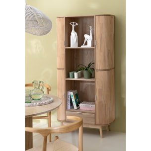 J-Line décoration Femme Assis Sur Rectangle - polyrésine - blanc