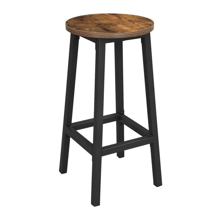 Sgabello da bar industriale Wood & Steel