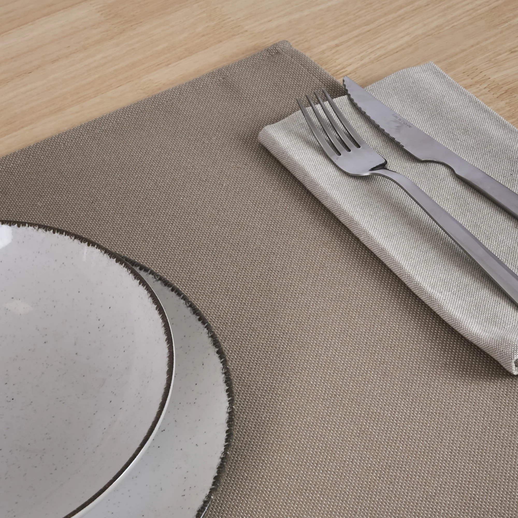 Lot de 2 sets de table jacquard MASSAIC TABACO