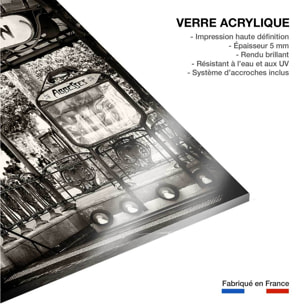 Tableau noir et blanc métropolitain paris Tableau plexiglas