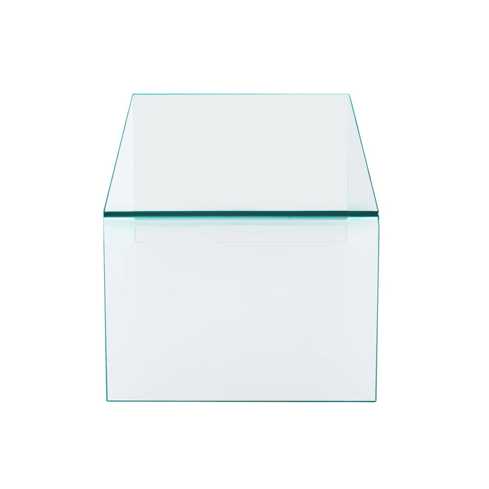 Table basse rectangulaire verre trempé GLINTZ