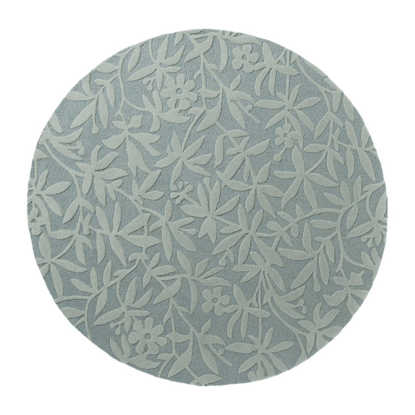 Tapis rond fait main en laine motif floral ALTA