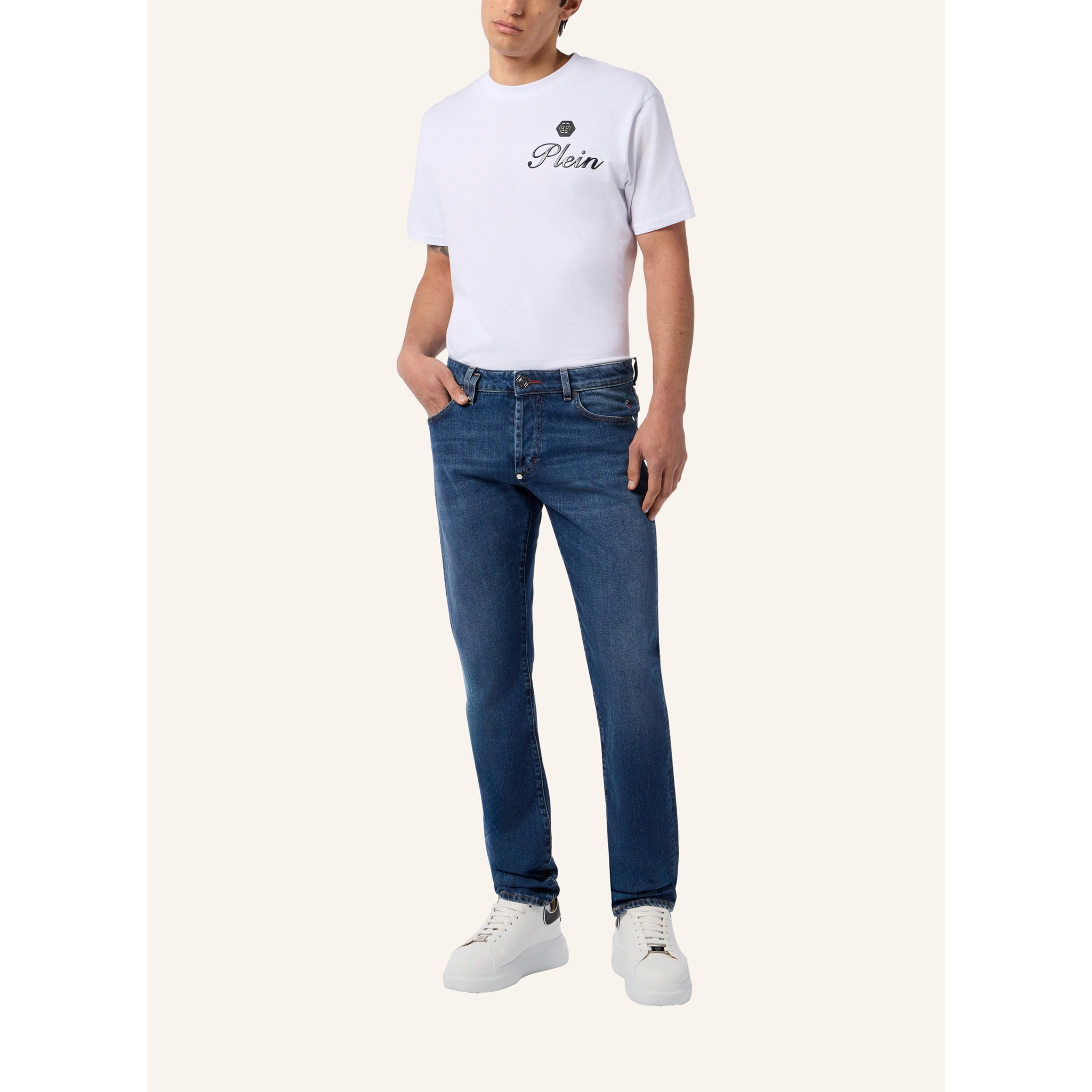 PHILIPP PLEIN Basic Straight Cut Jeans