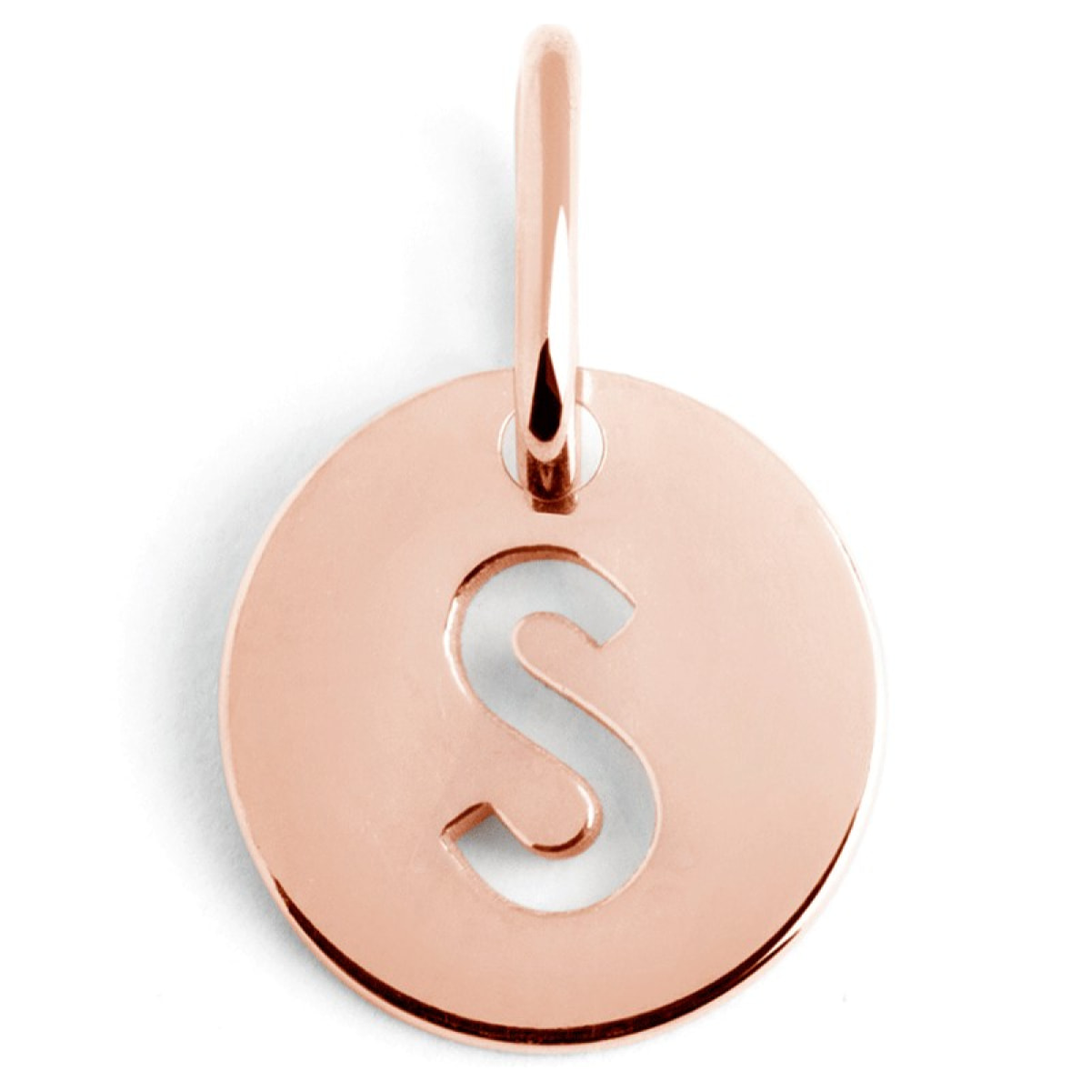 Mini Medallion Letter Plata Baño Oro Rosa