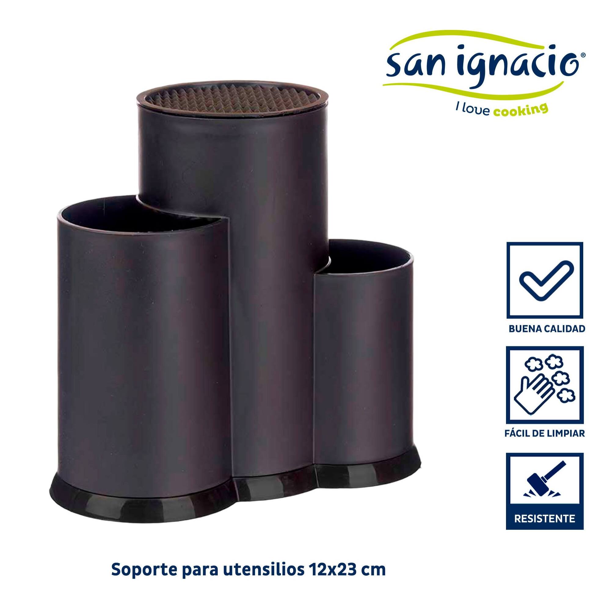 Soporte utensilios tacoma plastico negro colección kinvara