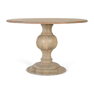 Mesas de Comedor de Madera de Mango 120 Cm Estilo Rústico Colonial