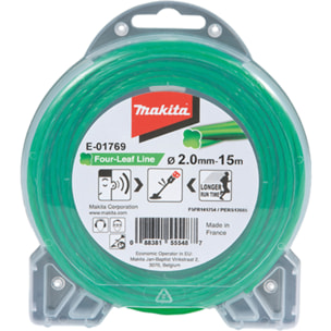 Fil nylon Trèfle torsadé MAKITA 2 mm x 15 m - E-01769