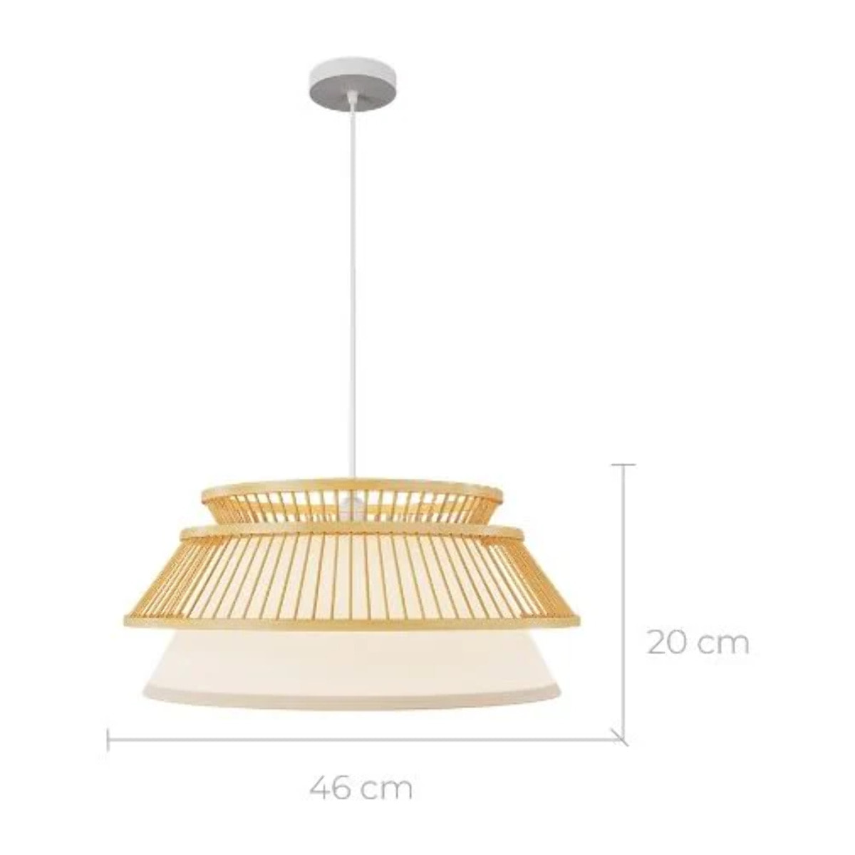 Suspension en bambou naturel D46 cm - Maupiti